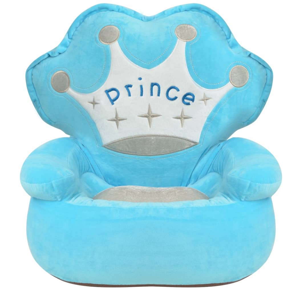 Plush Children's Chair Prince Blue