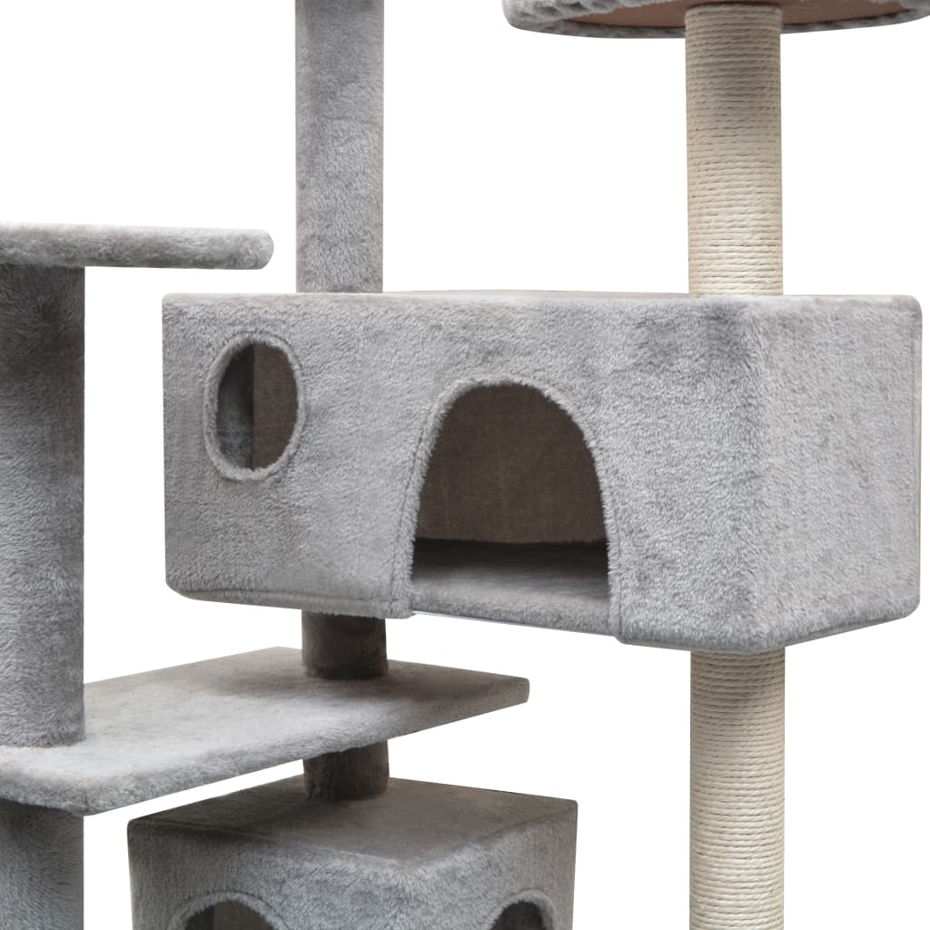 Cat Tree with Sisal Scratching Posts 125 cm Grey