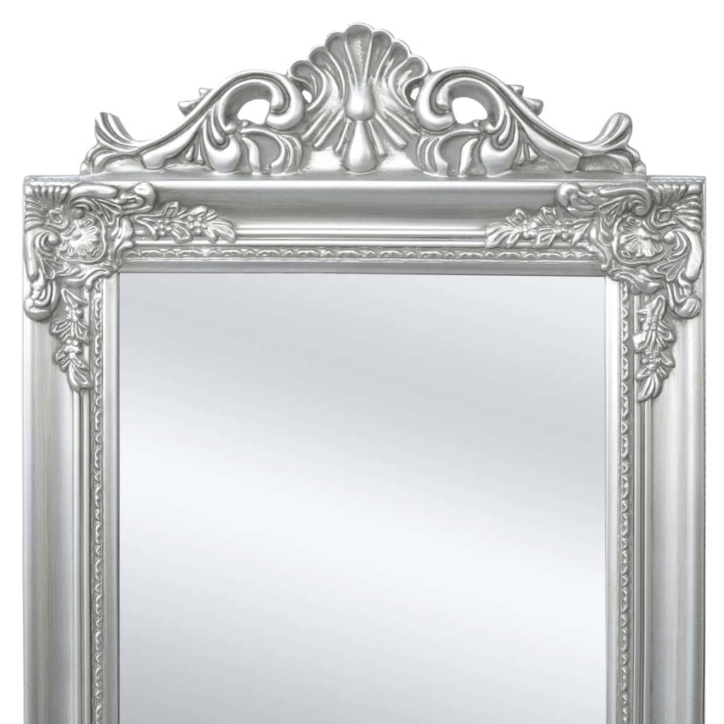 FreeStanding Mirror Baroque Style 160x40 cm Silver