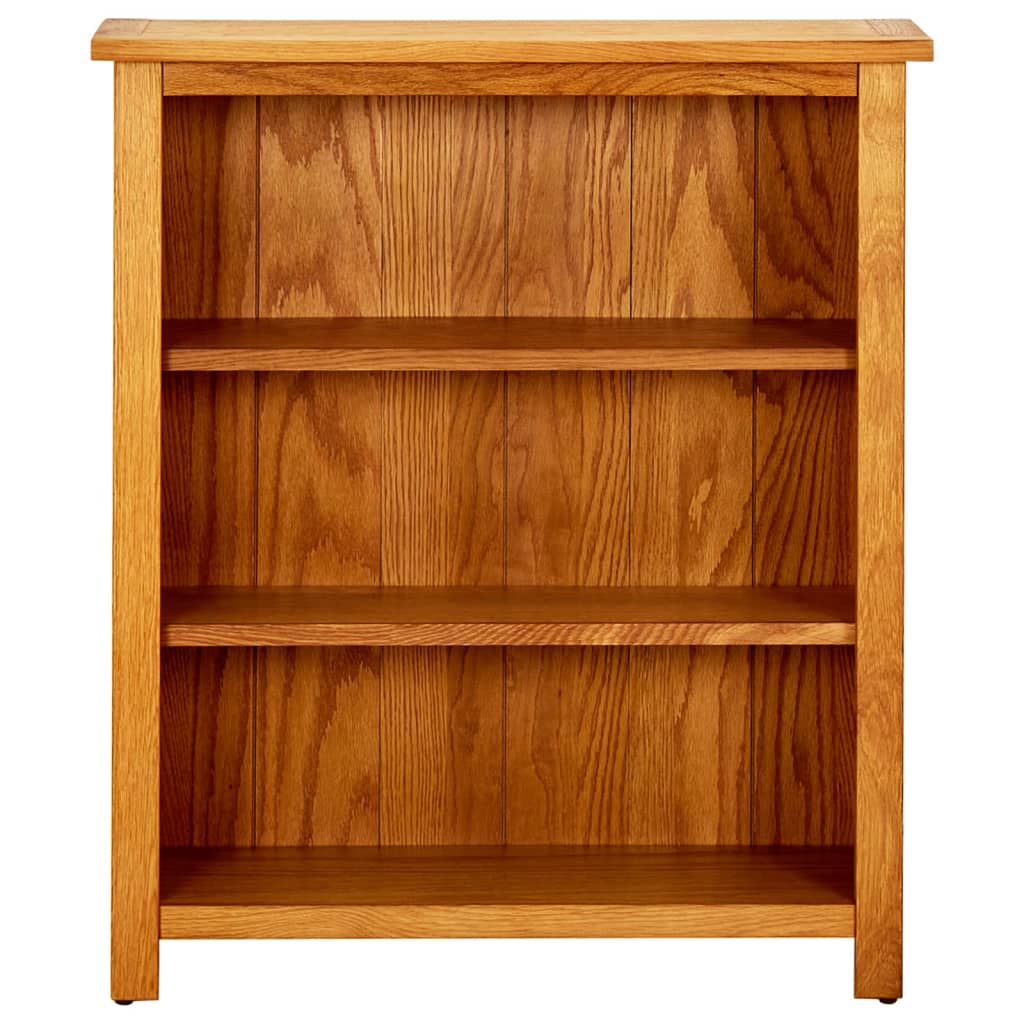 3Tier Bookcase 70x22.5x82 cm Solid Oak Wood
