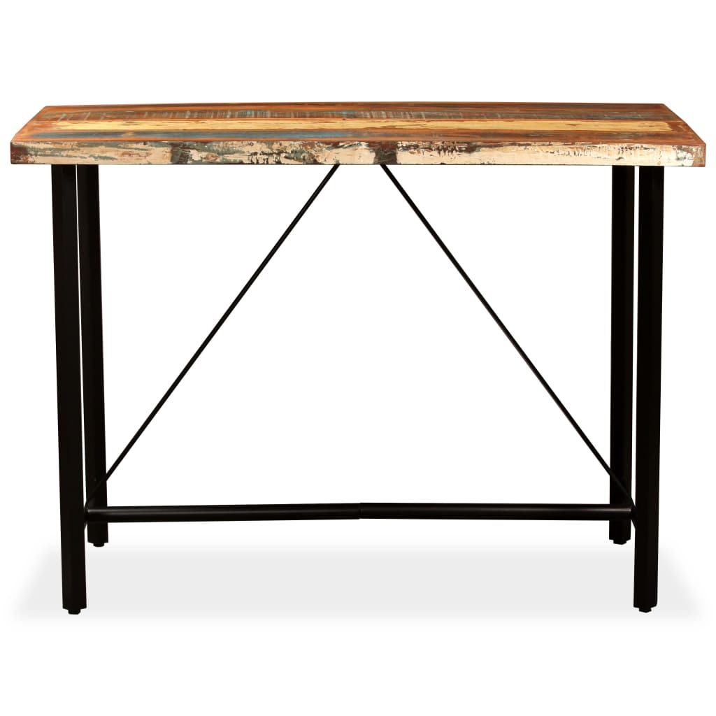 Bar Table Solid Reclaimed Wood 150x70x107 cm