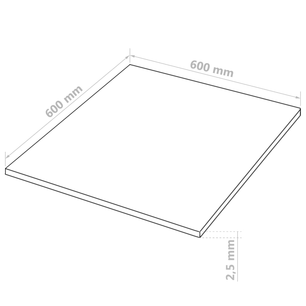 20 pcs MDF Sheets Square 60x60 cm 2,5 mm