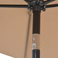 Outdoor Parasol with Metal Pole 300x200 cm Taupe