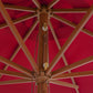 Outdoor Parasol with Wooden Pole 350 cm Burgundy