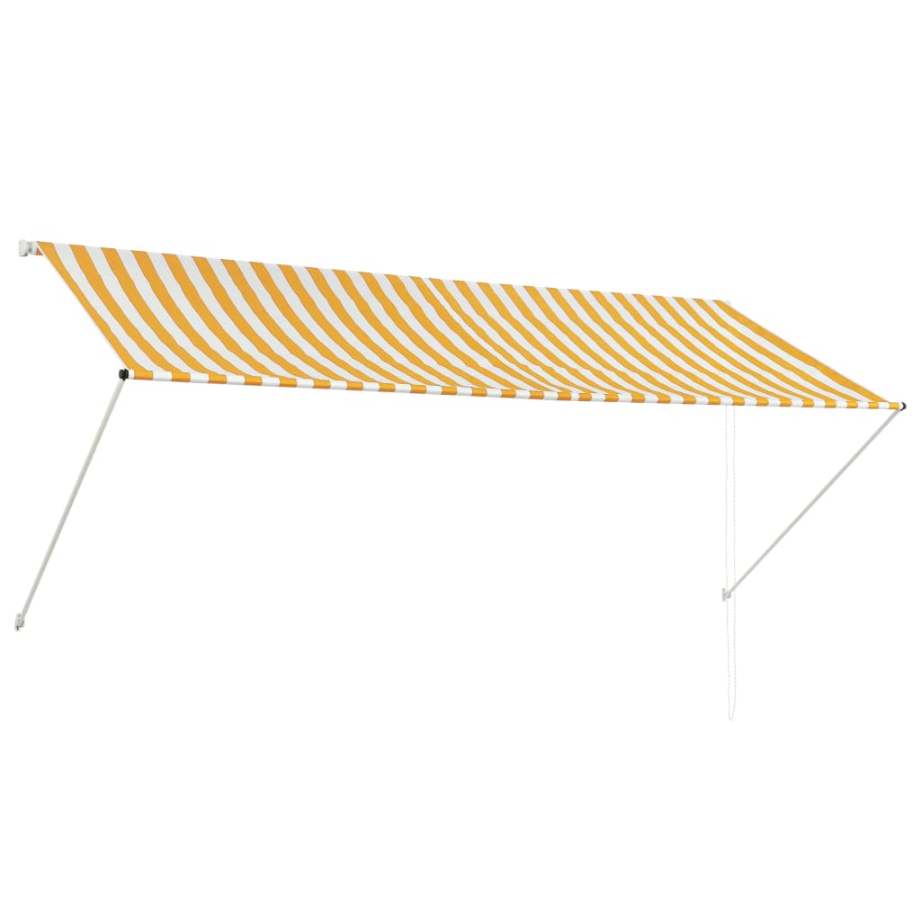 Retractable Awning 300x150 cm Yellow and White