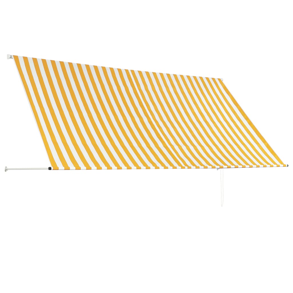 Retractable Awning 300x150 cm Yellow and White