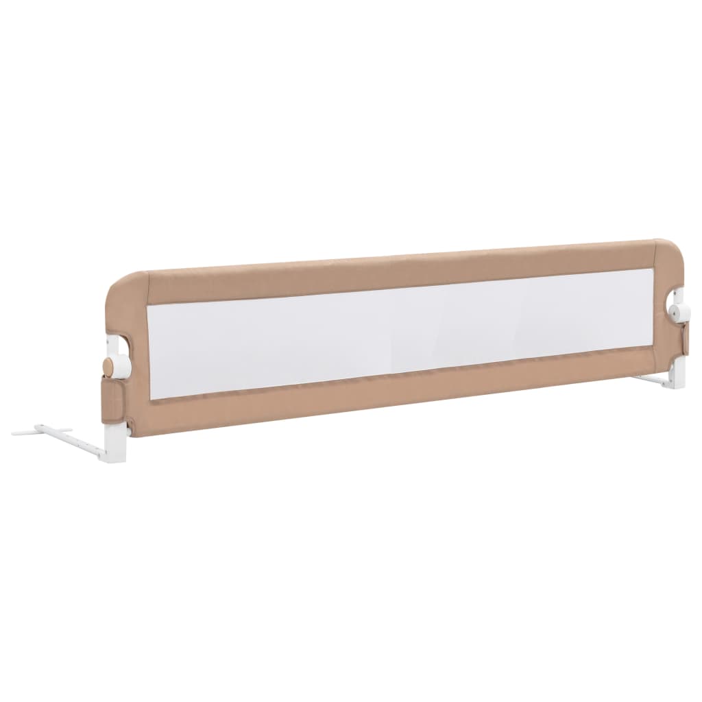 Toddler Safety Bed Rail Taupe 180x42 cm Polyester
