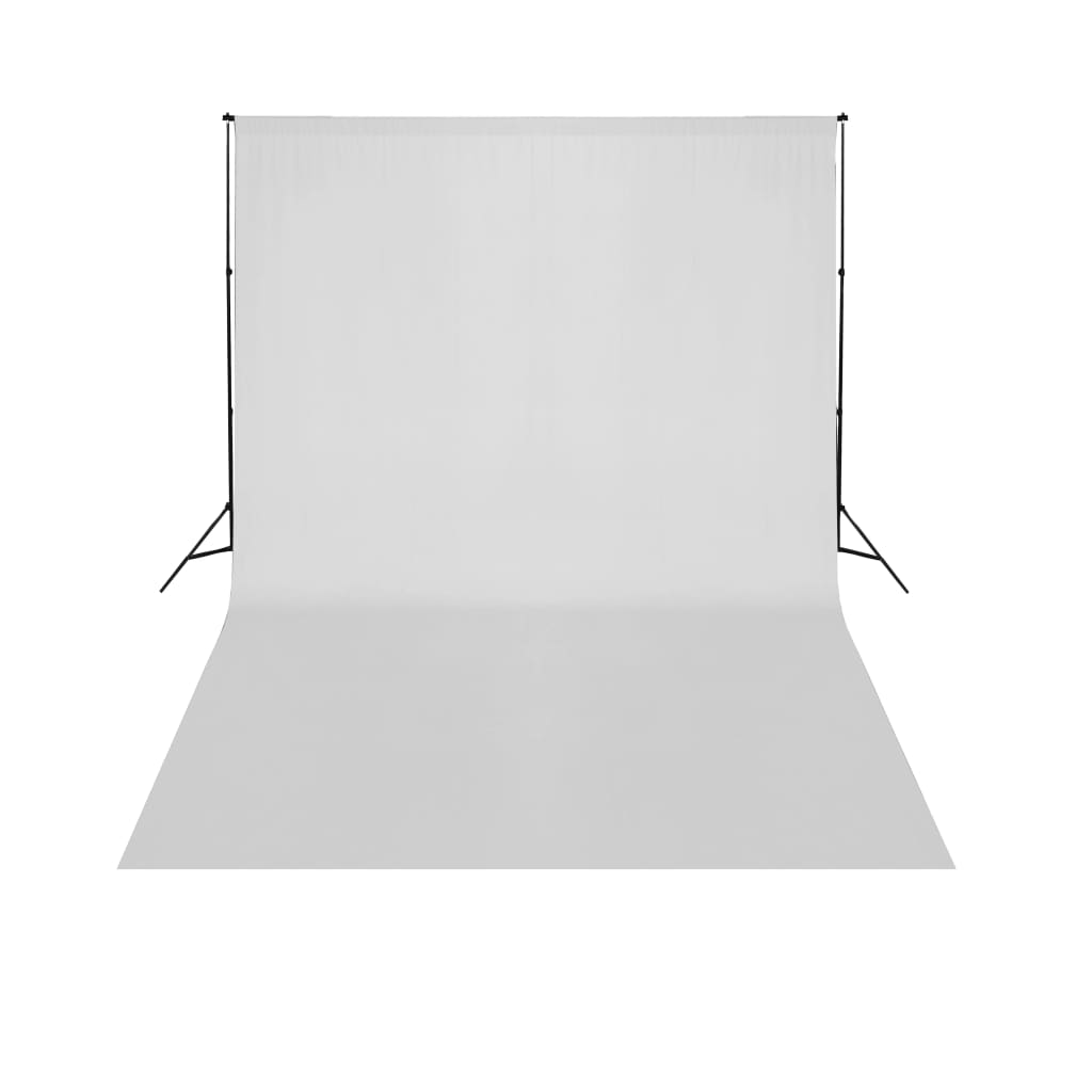 Telescopic Background Support System + White Backdrop 3 x 5 m