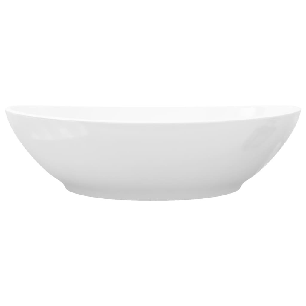 Luxury Ceramic Basin Ovalshaped Sink White 40 x 33 cm