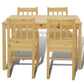 Dining Table with 4 Chairs Natural
