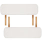 Cream White Foldable Massage Table 3 Zones with Wooden Frame
