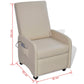 Massage Chair Cream Faux Leather