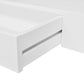 White MDF Floating Wall Display Shelf 1 Drawer Book/DVD Storage