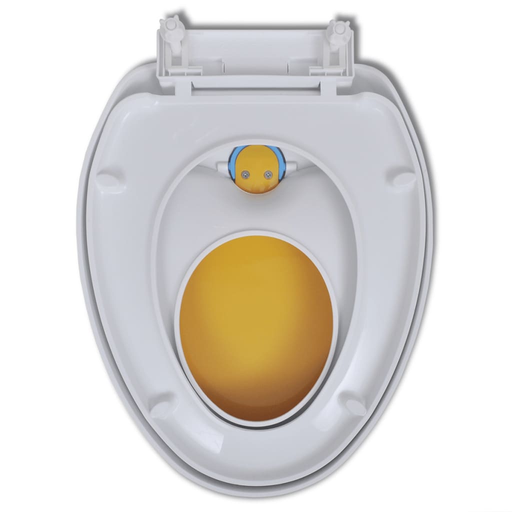 & Yellow Soft-close Toilet Seat Adults/Children