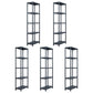 Storage Shelf Racks 5 pcs Black 125 kg 60x30x180 cm Plastic