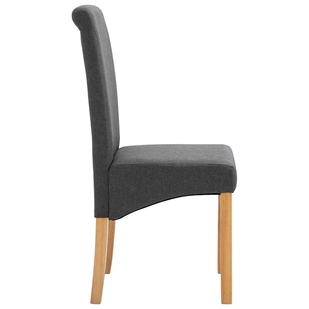 249022  Dining Chairs 4 pcs Grey Fabric