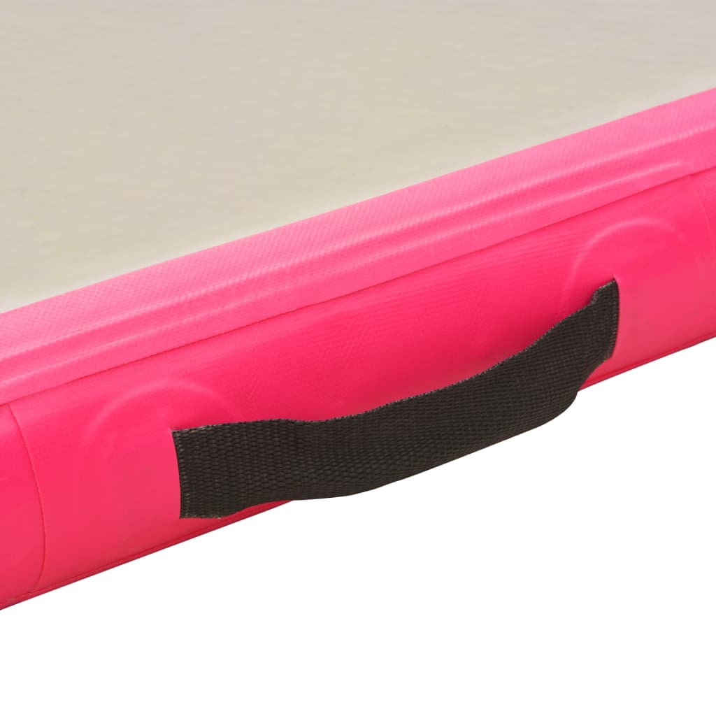 Inflatable Gymnastics Mat with Pump 300x100x10 cm PVC Pink