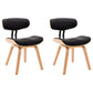 Dining Chairs 2 pcs Black Bent Wood and Faux Leather