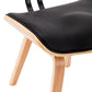 Dining Chairs 2 pcs Black Bent Wood and Faux Leather