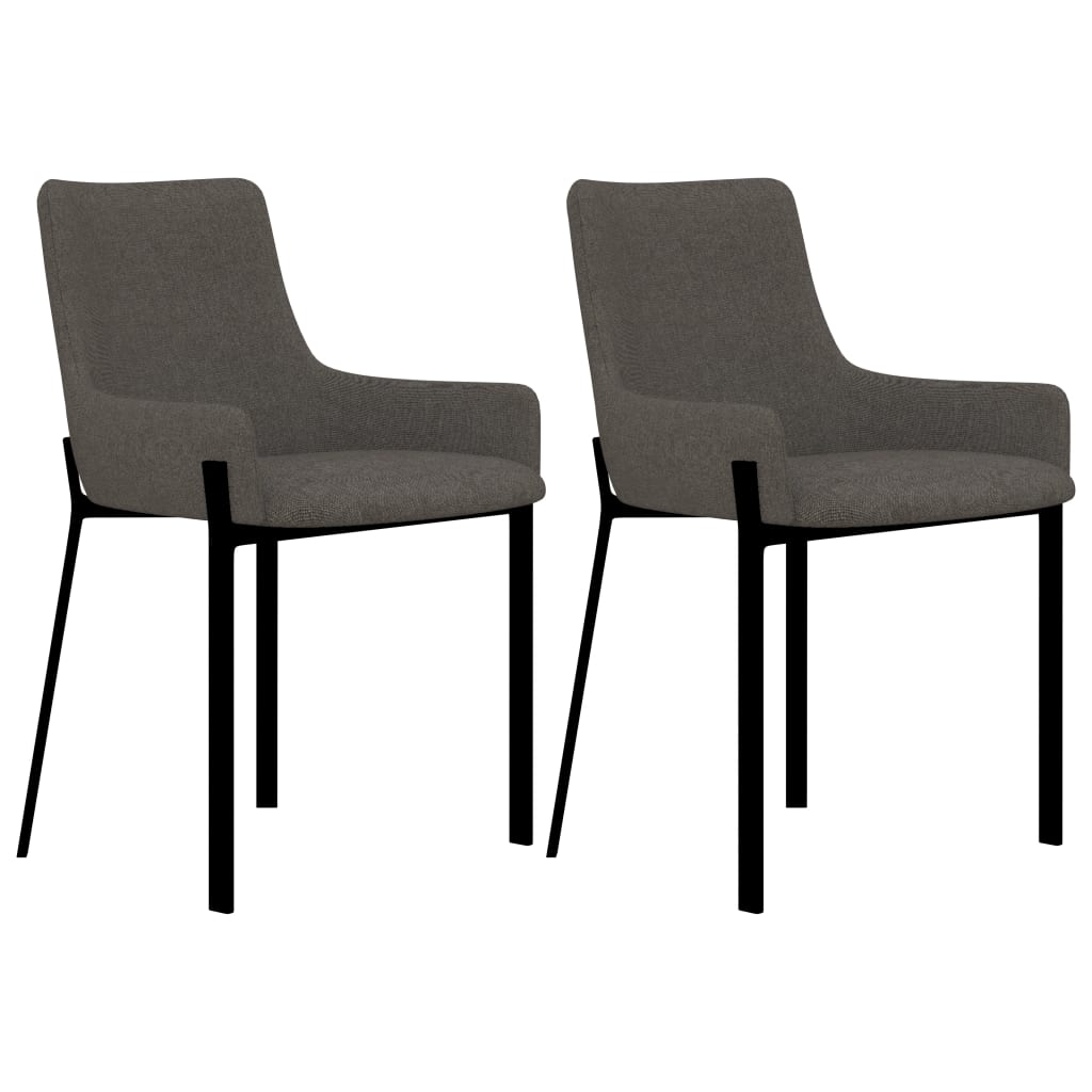 Dining Chairs 2 pcs Taupe Fabric