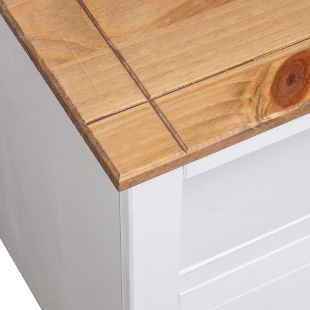 Corner TV Cabinet White 93x49x49 cm Solid Pine Panama Range