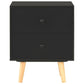 Bedside Cabinets 2 pcs Black 40x30x50 cm Solid Pinewood