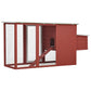 Outdoor Chicken Cage Hen House with 1 Egg Cage Red Wood