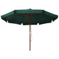 Outdoor Parasol with Wooden Pole 330 cm Green