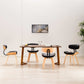 Dining Chairs 4 pcs Black Bent Wood and Faux Leather (2x283125)