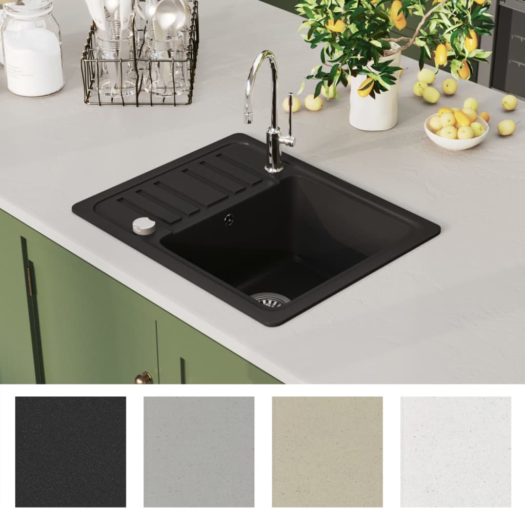 Granite Kitchen Sink Single Basin Black (AU Only)