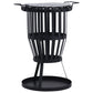 Garden Fire Pit Basket with BBQ Grill Steel 47,5 cm