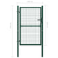 Fence Gate Steel 100x150 cm Green