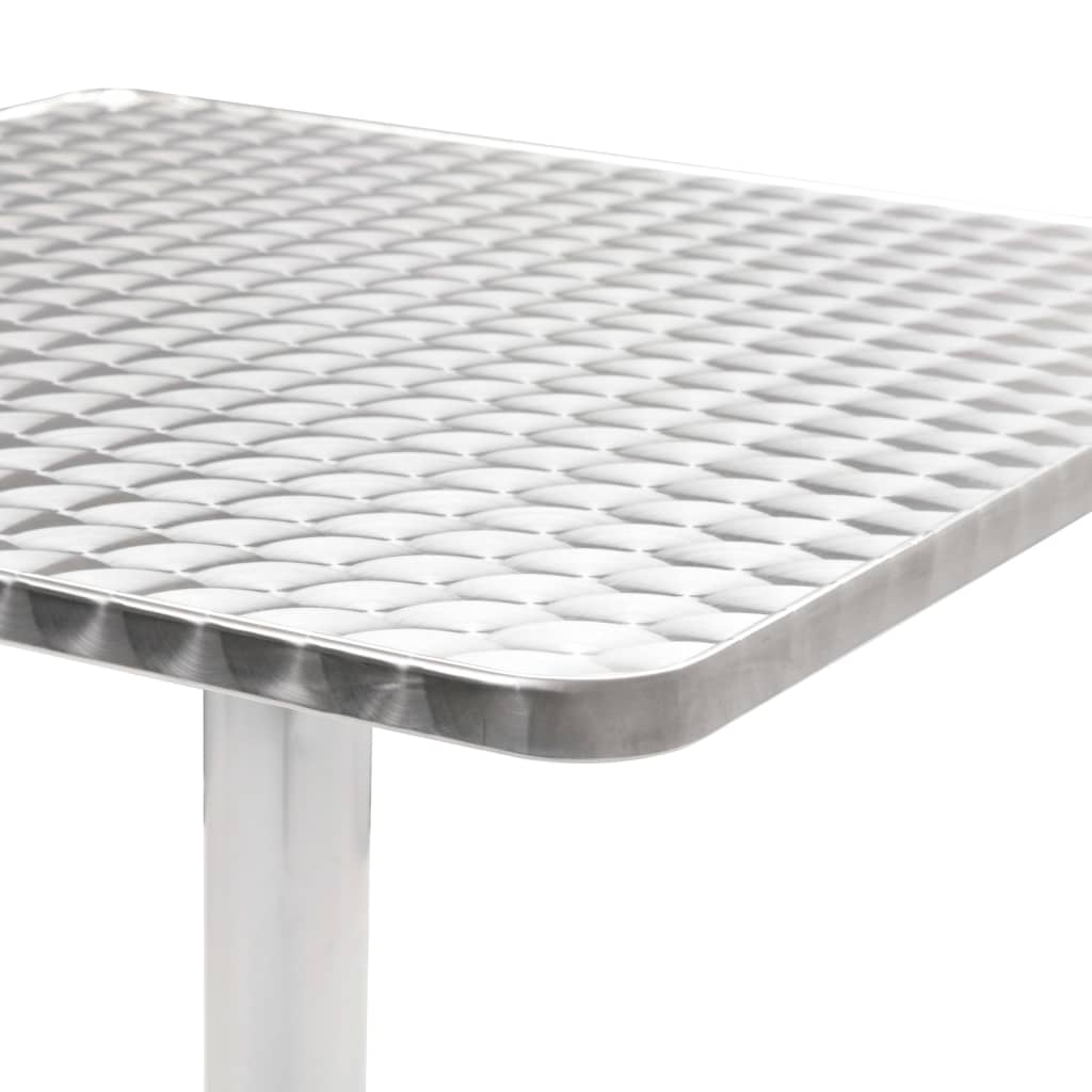 Garden Table Silver 60x60x70 cm Aluminium