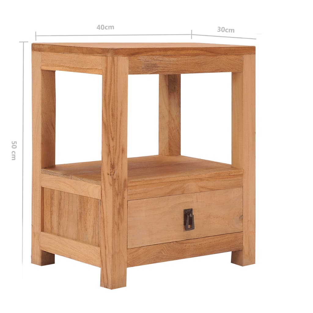 Bedside Cabinet 40x30x50 cm Solid Teak Wood