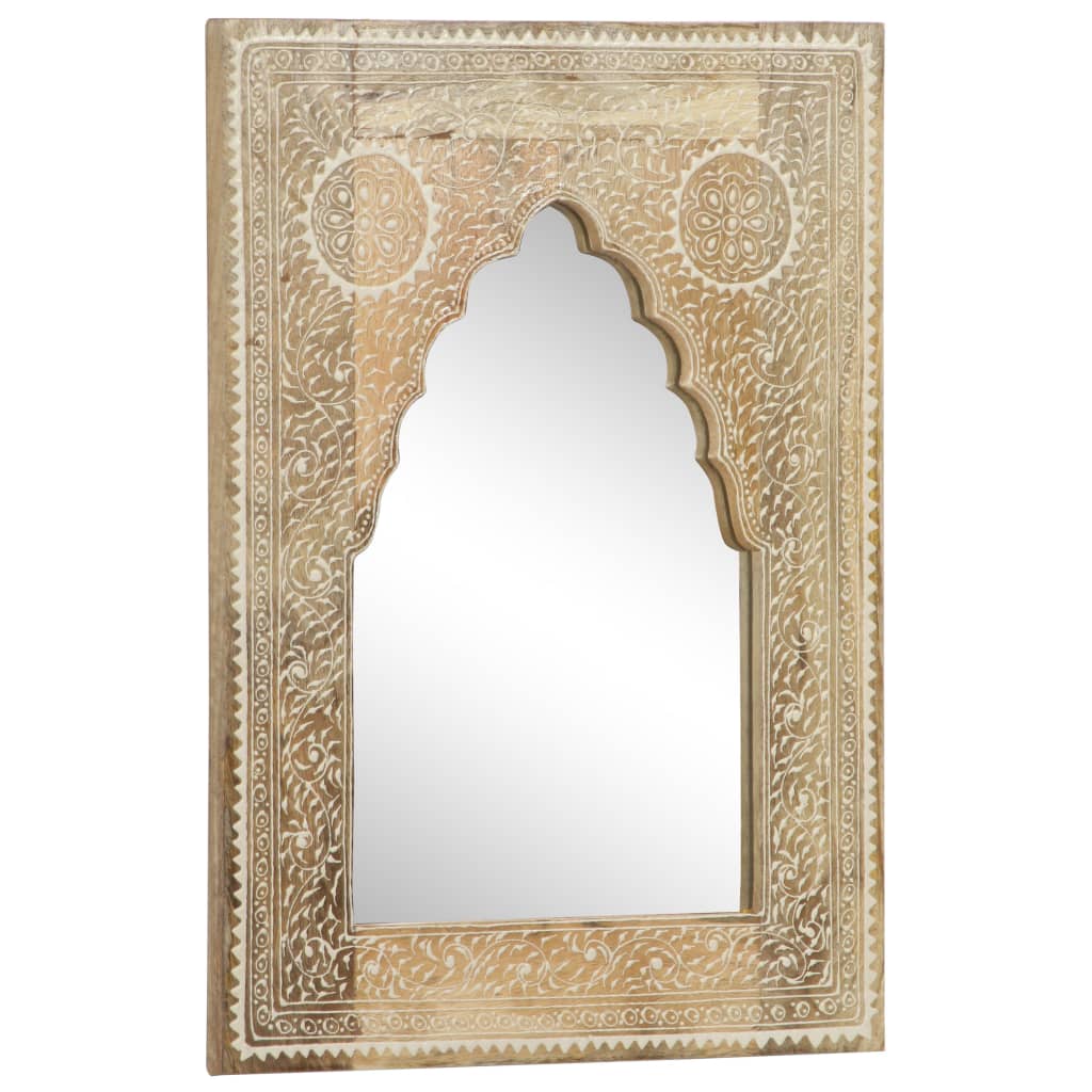 Hand Painted Mirror 40x55 cm Solid Mango Wood