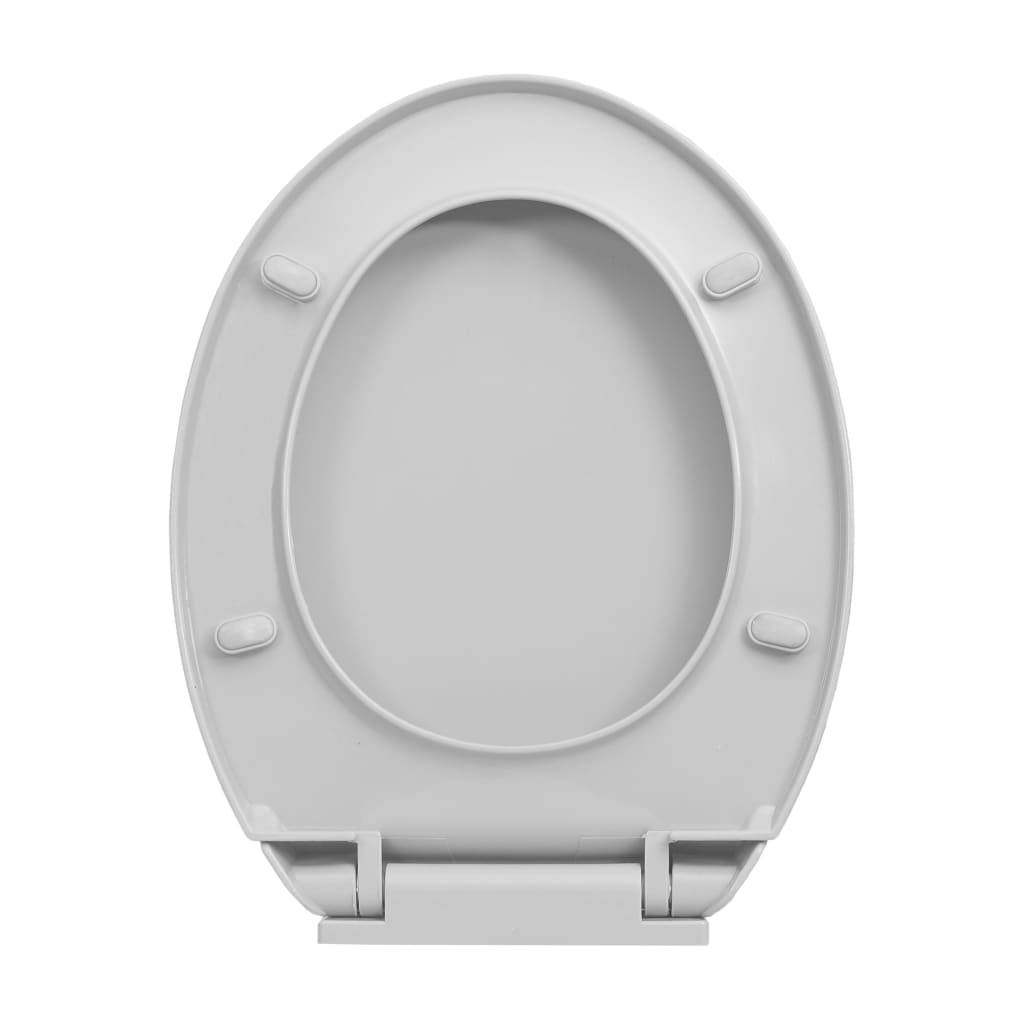 Soft-Close Toilet Seat Light Grey Oval