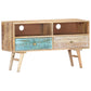 TV Cabinet 88x30x50 cm Solid Mango Wood
