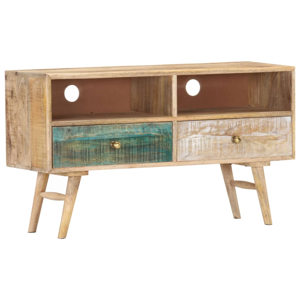 TV Cabinet 88x30x50 cm Solid Mango Wood