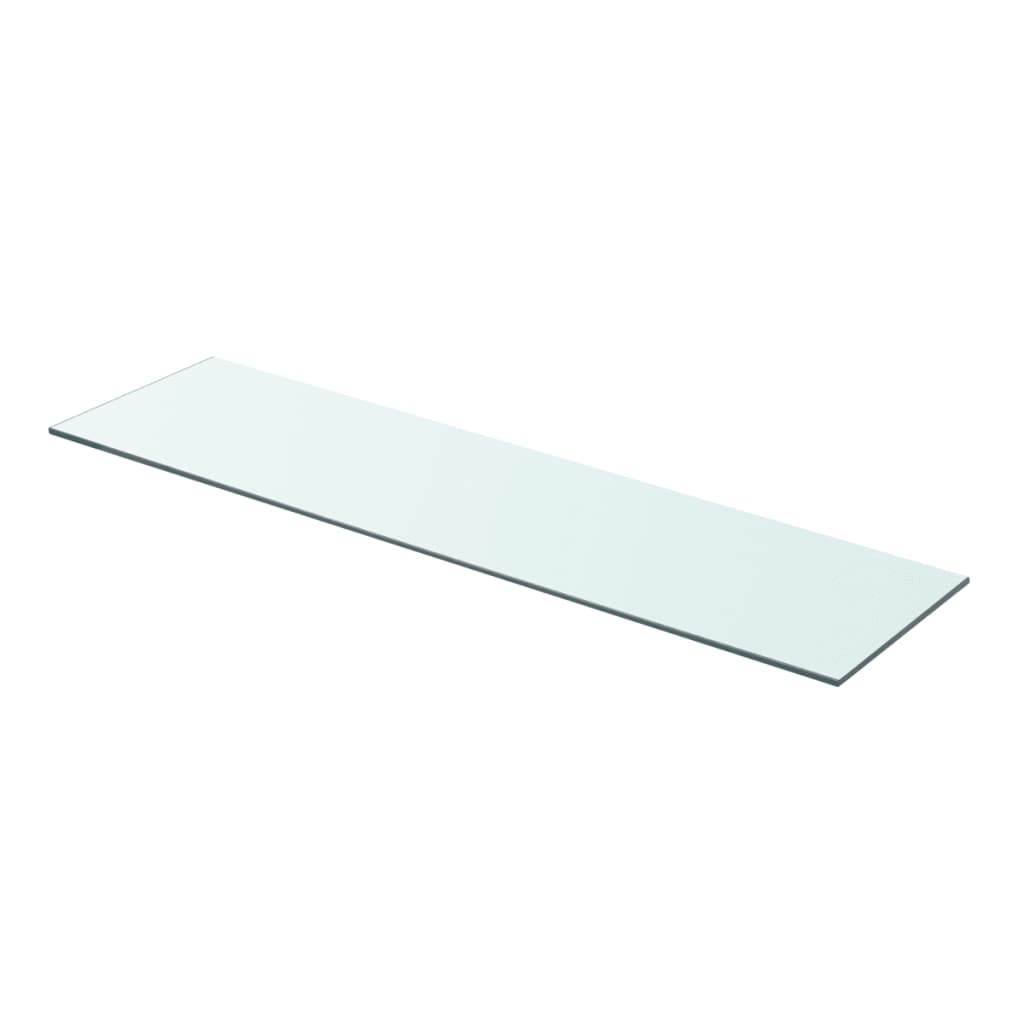 Shelves 2 pcs Panel Glass Clear 80x20 cm (243834x2)