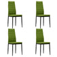 5 Piece Dining Set Faux Leather Lime Green(248305+282590)