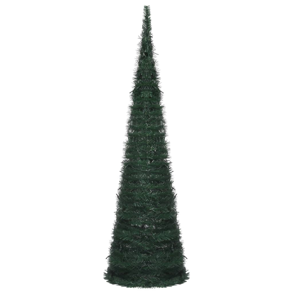 Popup String Artificial Christmas Tree with LED Green 150 cm