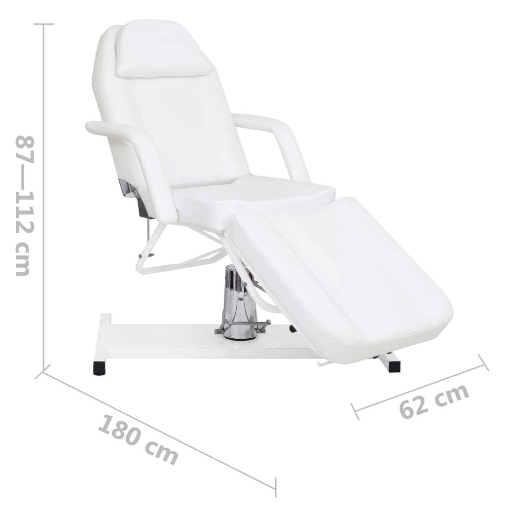 Massage Table White 180x62x(87-112) cm