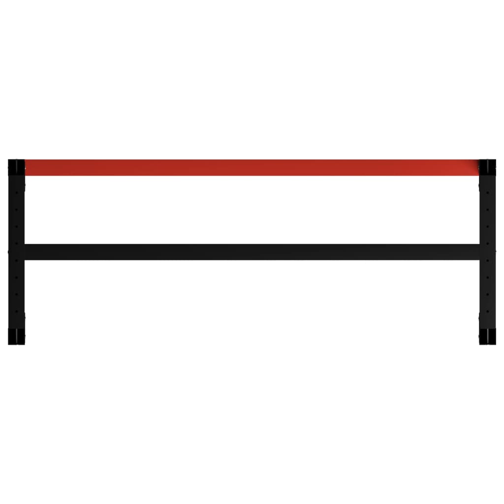 Work Bench Frame Metal 150x57x79 cm Black and Red