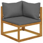 6 Piece Garden Lounge Set with Cushion Solid Acacia Wood (311852+311854+311867)