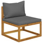 11 Piece Garden Lounge Set with Cushion Solid Acacia Wood (311854+3x311856+311862+311864)
