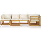 8 Piece Garden Lounge Set with Cushion Cream Solid Acacia Wood  (311853+311855+311857+311863)