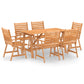 7 Piece Garden Dining Set Solid Acacia Wood (312406+2x46313)