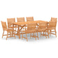 9 Piece Garden Dining Set Solid Acacia Wood (312407+46312+2x46313)