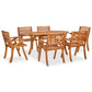 7 Piece Garden Dining Set Solid Acacia Wood (310623+2x310630)
