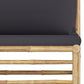 10 Piece Garden Lounge Set with Dark Grey Cushions Bamboo (313150+2x313151+3x313153)